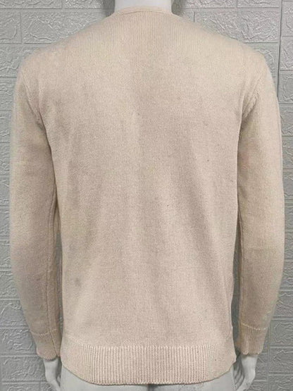 Men's V-neck long-sleeved slim cardigan jacket