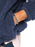 Men's double-sided arctic velvet hooded solid color warm zipper jacket (Champlain)