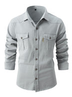 Men's Casual Fashion Business Long Sleeve Shirt
