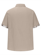 Men's Vacation Shirt Short Sleeve Contrast Lapel Shirt
