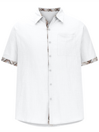 Men's Vacation Shirt Short Sleeve Contrast Lapel Shirt