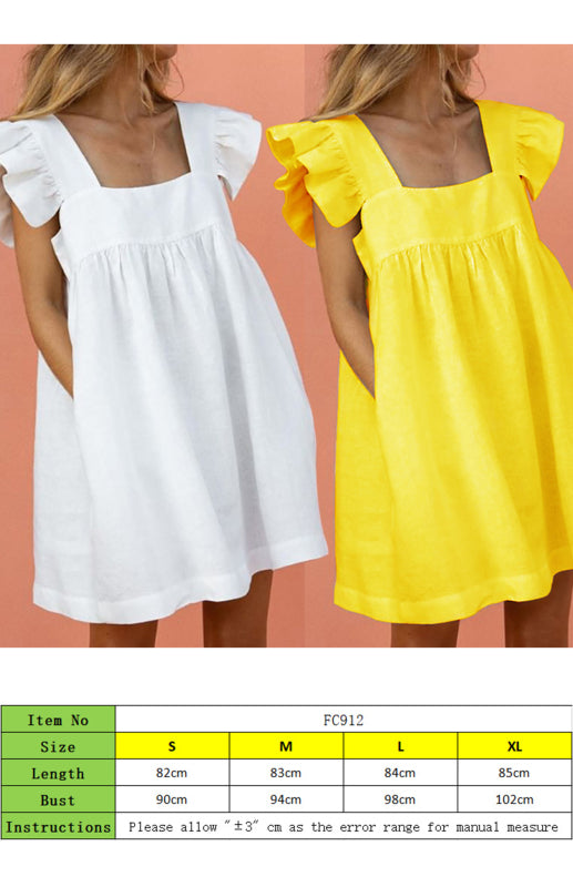 Casual Loose Solid Color Vest Skirt