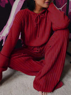 Women's Long Sleeve Loose Hooded Casual Home Set