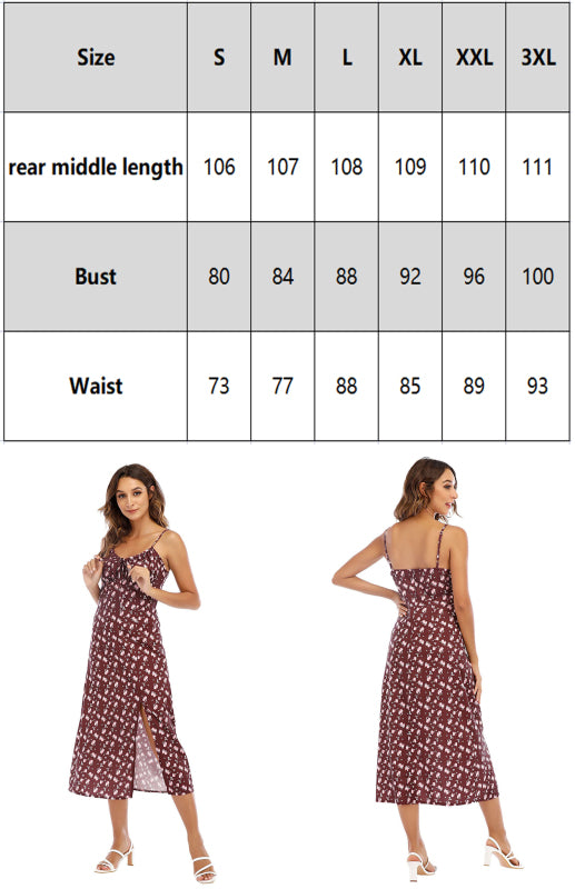 Sling Floral Dress Open Back Slim Pack Hip Dress