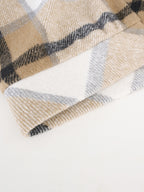 Women's fashion casual short plaid jacket