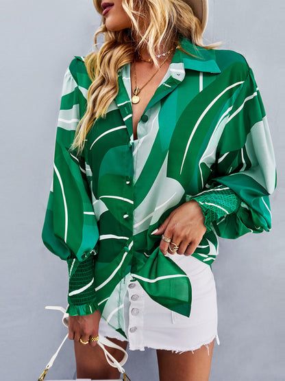 Women's fashion commuter long sleeve versatile Shirt Top