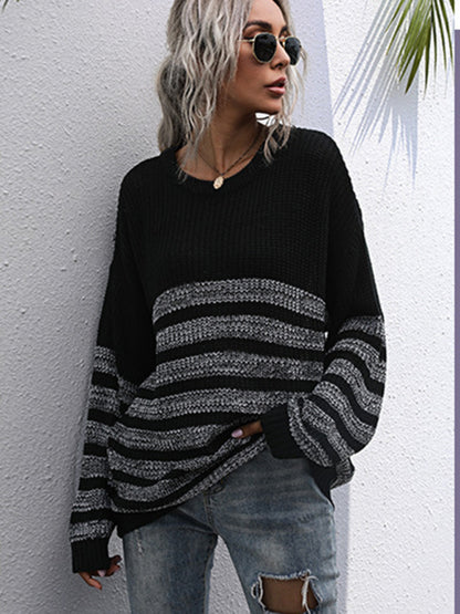 women's mid length long sleeve bottoming sweater knitted sweater
