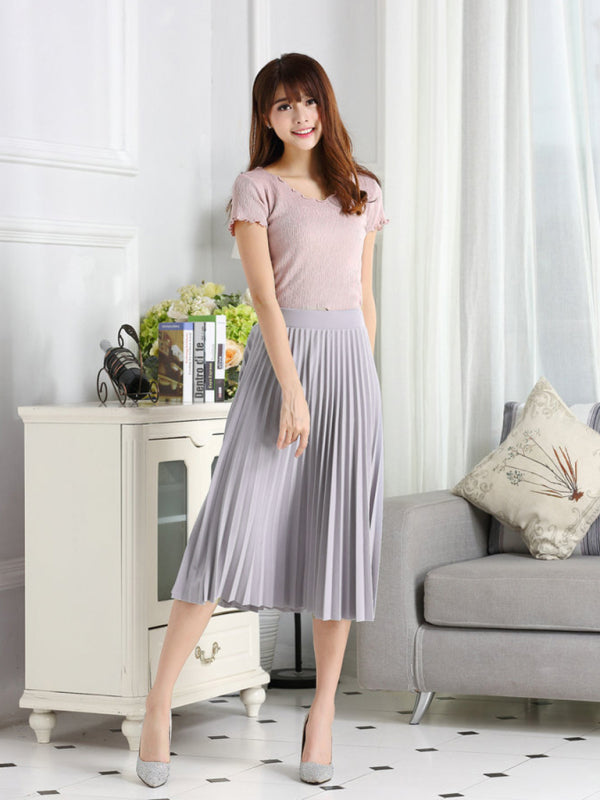 Women's A-Line Skirt Mid Length Skirt