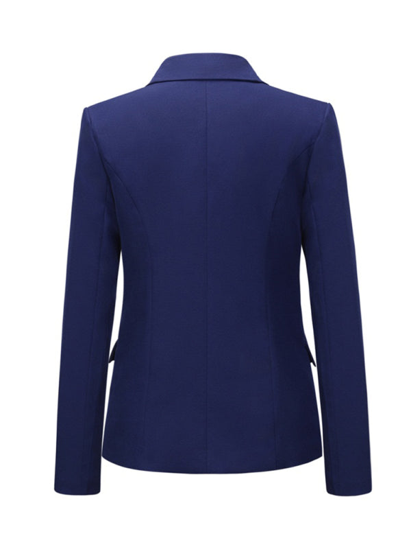 Women's fashion short double-breasted blazer