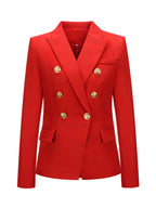 Women's fashion short double-breasted blazer