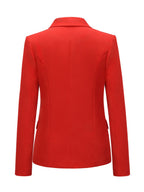 Women's fashion short double-breasted blazer