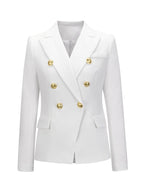 Women's fashion short double-breasted blazer