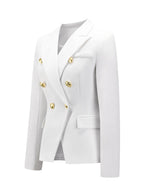 Women's fashion short double-breasted blazer