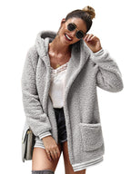 Women's new hooded woolen coat long tops