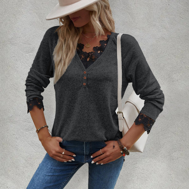 New stitching knitted sweater cashmere sweater T-shirt