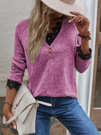 New stitching knitted sweater cashmere sweater T-shirt