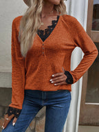 New stitching knitted sweater cashmere sweater T-shirt