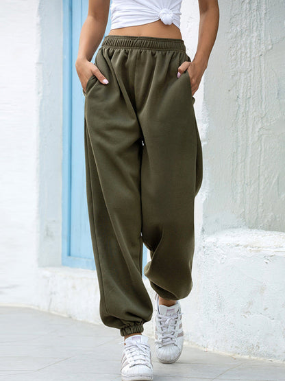 Casual sports basic loose legged pants