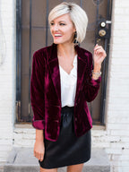 Women's Coat Amazon Casual Slim Long Sleeve Gold Velvet Small Suit