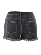 Women's Casual Tassel High Waist Denim Shorts