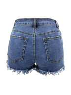 Women's Casual Tassel High Waist Denim Shorts