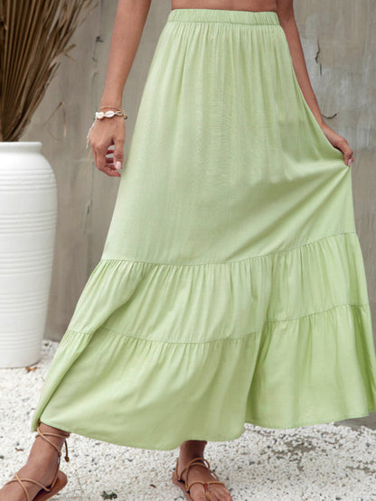 Women's woven fashion casual all-match skirt