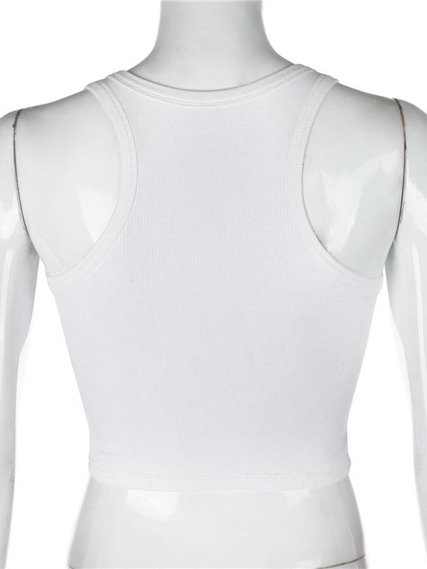 Women's Solid Color Basic Base Layer Stretch Tank Top