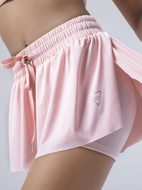 2 in 1 Shorts Yoga Clothes Running Fitness Sports Tennis Skirt Pants Large Size Sports Shorts