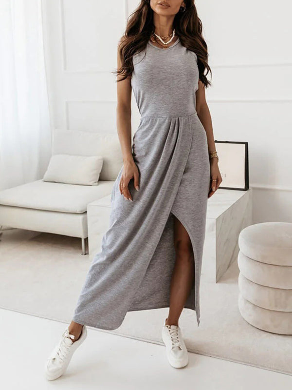 Women's Tank Top Sleeveless Long Slit Dress