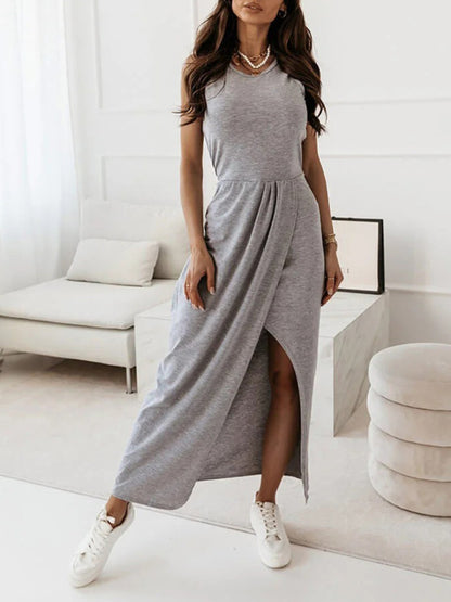 Women's Tank Top Sleeveless Long Slit Dress