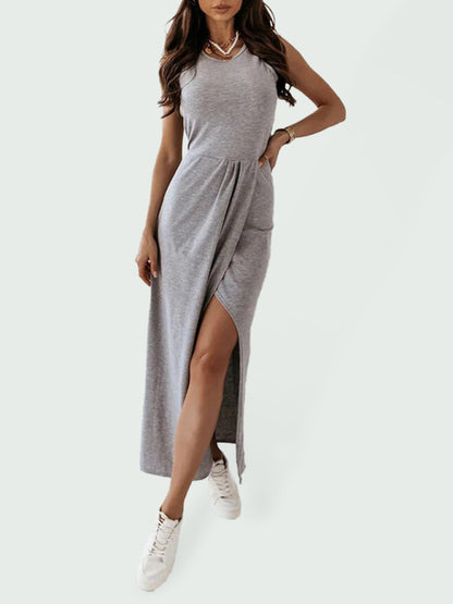 Women's Tank Top Sleeveless Long Slit Dress