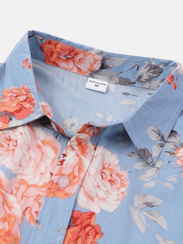 Men's Short Sleeve European Size Shirt Beach Wind Vacation Wind Hawaiian Shirt