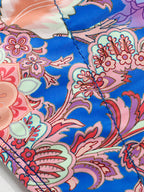 Sexy Ribbon Panel Lace Ties Printed Bikini