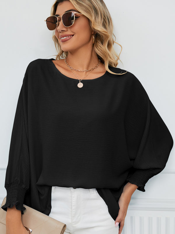 Sweet new loose three quarter sleeve chiffon top