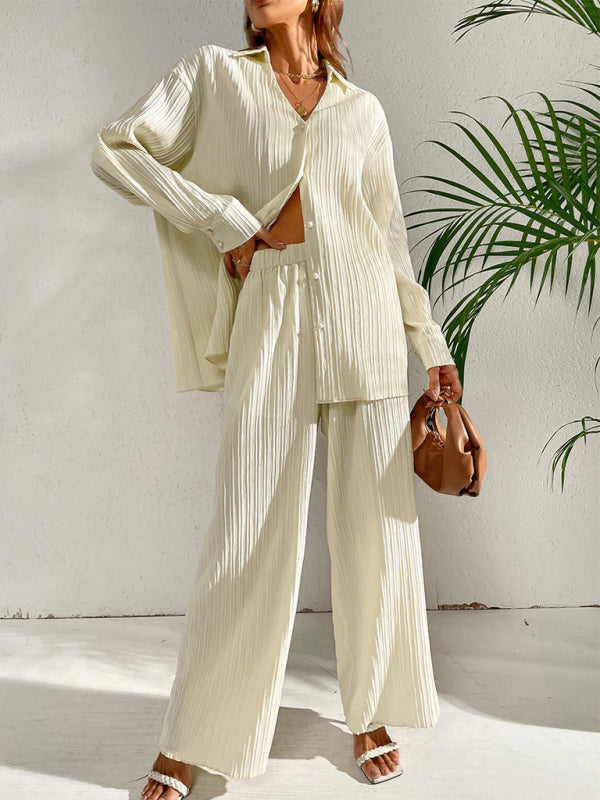 Women Lapel Collar Loose Cardigan Casual Long Sleeve Fashion Suit