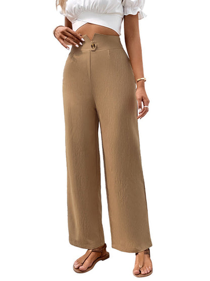 New fashion women's solid color casual pants