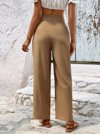 New fashion women's solid color casual pants