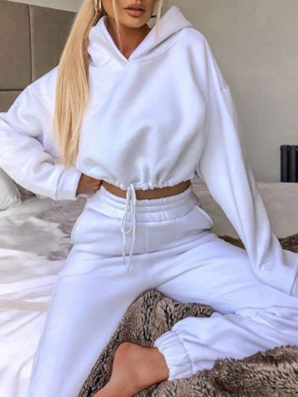 women's fashion long-sleeved sweater pants casual two-piece set