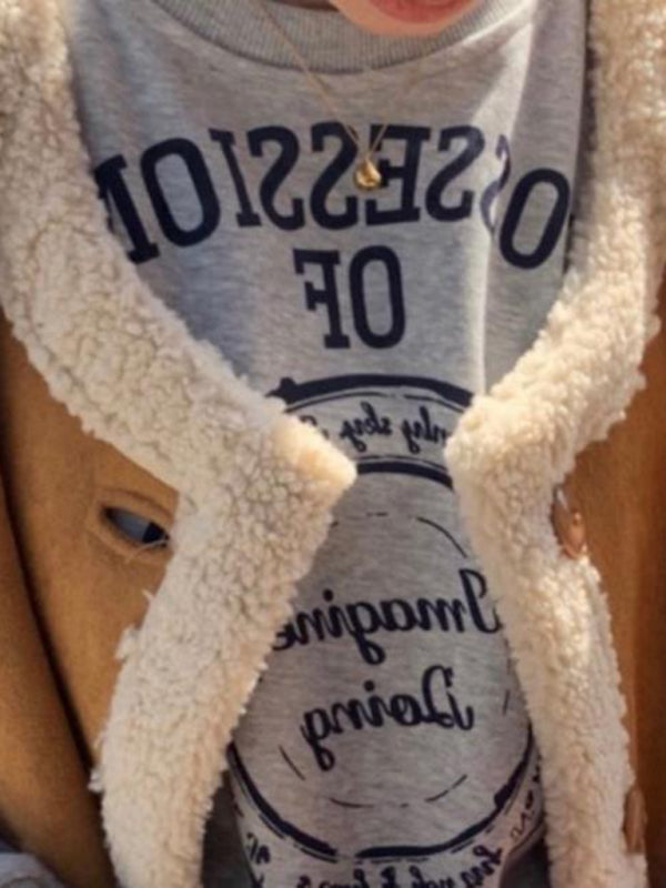 Women's New Lambswool Vest Plus Velvet Reversible Lambswool Vest
