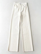 New high-waist floor-length loose slimming straight wide-leg jeans