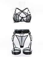 Adult erotic hollow backless suit Lingerie Sets