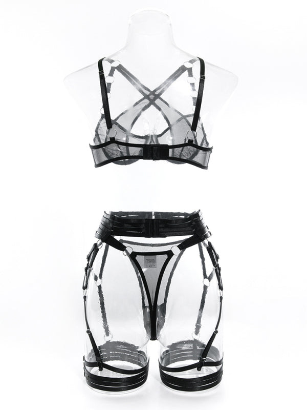 Adult erotic hollow backless suit Lingerie Sets