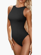 women‘s sexy  round neck  sleeveless bodysuit
