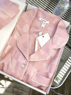 New ice silk long-sleeved trousers, thin, wearable pajamas and home clothes