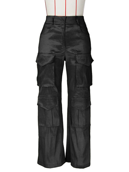 Women's casual multi-pocket cargo trousers