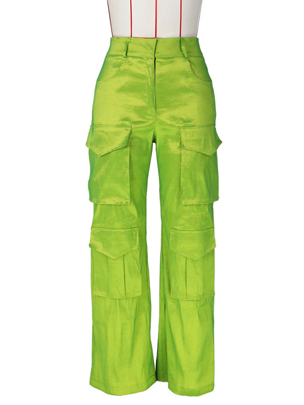 Women's casual multi-pocket cargo trousers