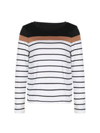 New Women's Striped Casual Long Sleeve Sweater