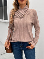 New women's long sleeve turtleneck sweater