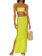 Elegant Backless Hollow Strapless Long Dress