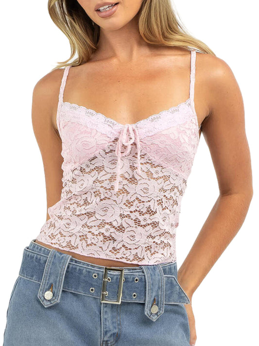 Women's new sexy lace V-neck camisole top